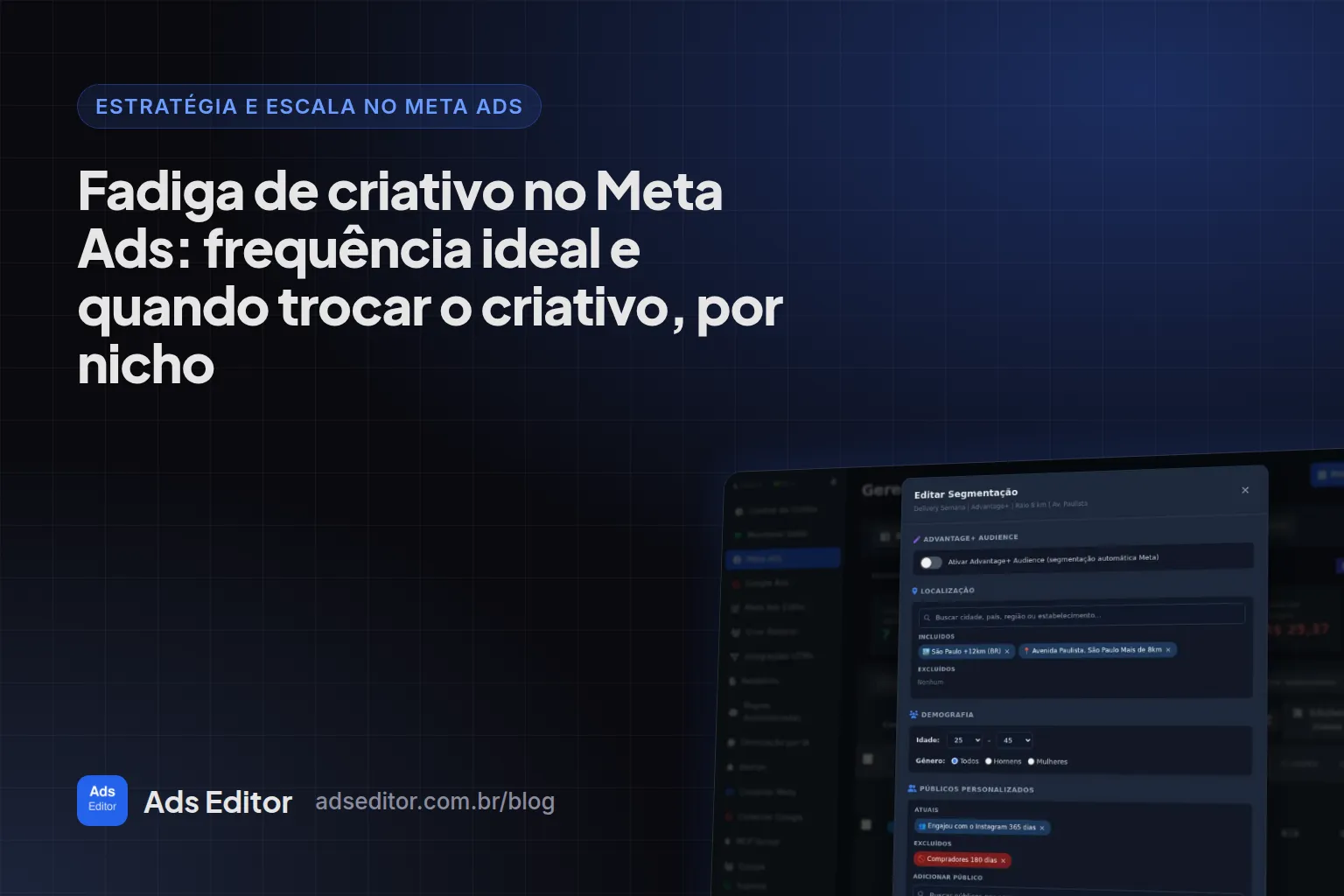 Frequência ideal no Meta Ads e calendário de troca de criativo por nicho