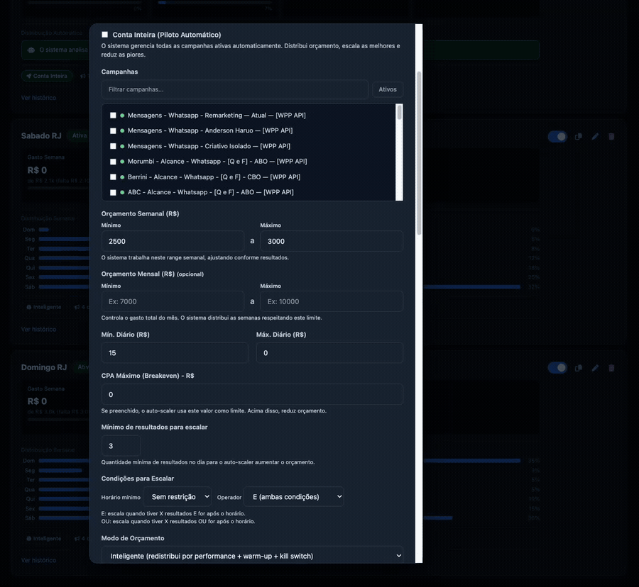 Screenshot da Otimização por IA